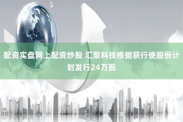 配资实盘网上配资炒股 汇聚科技根据获行使股份计划发行24万股