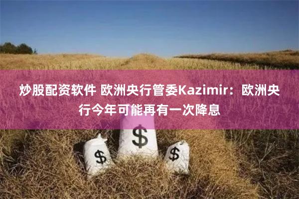 炒股配资软件 欧洲央行管委Kazimir：欧洲央行今年可能再有一次降息